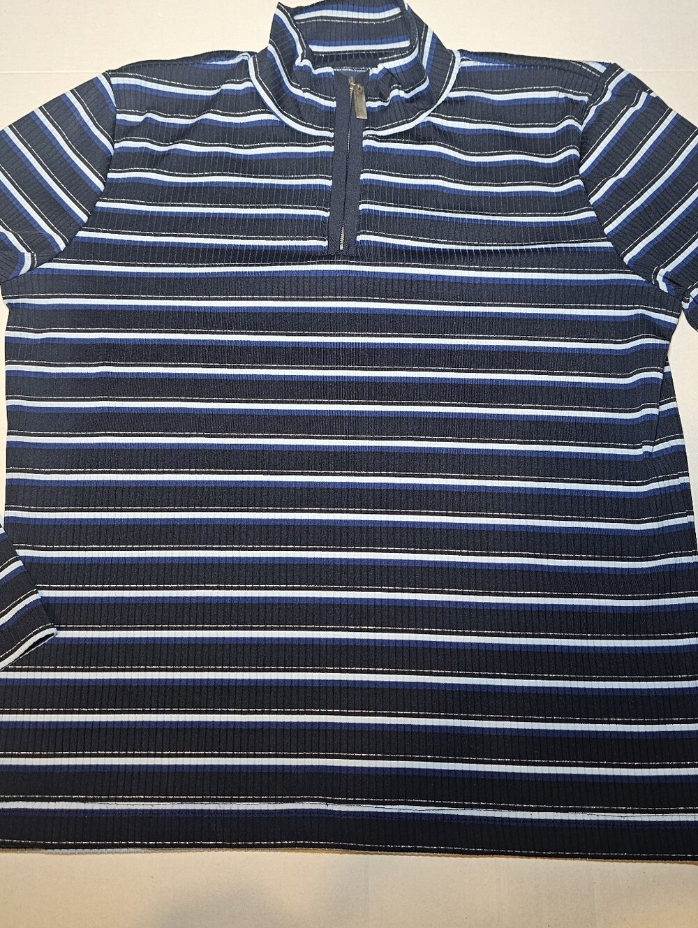 Liz Claiborne Lizsport Qtr Zip Preppy Top Coastal Jacket Petite Small